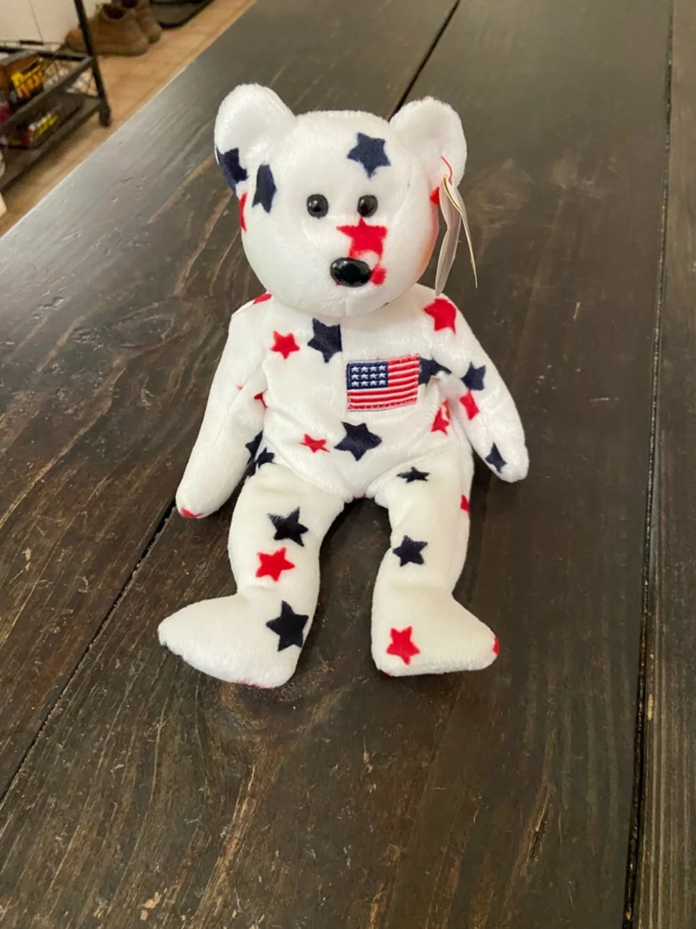 Ty Glory Patriotic Star Plush Bear with American Flag Patch - Picture 1 of 5